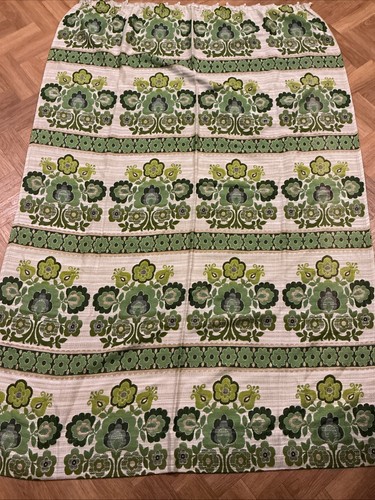 Vintage green white woven - green,