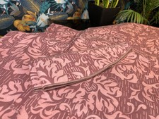 Vintage Pink Floral Damask Pattern Curtains Drapes & Tie Backs W46" x D55”