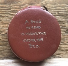 Vintage Gents Leather/Vinyl Stud Box/Novelty Retro/Jewellery Box/1950’s/Kitsch