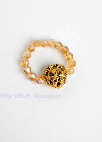 Beaded rings crystal beads - rings,