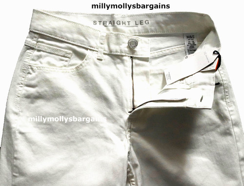 Straight leg jeans white - leg,