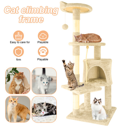 Tall cat tree tower scratching - cat,