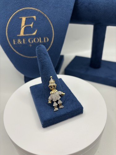 9ct gold clown pendant - 9ct,