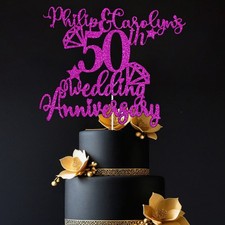 Custom Anniversary Cake Topper