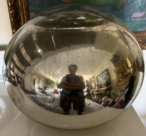 Antique silver mercury glass - antique,
