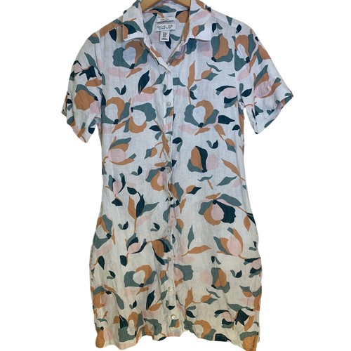 Women linen floral shirt - women's,