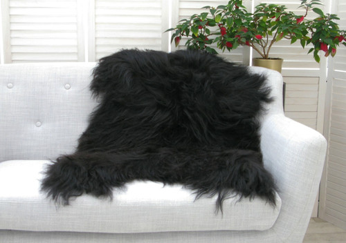 Black icelandic sheepskin rug - icelandic,