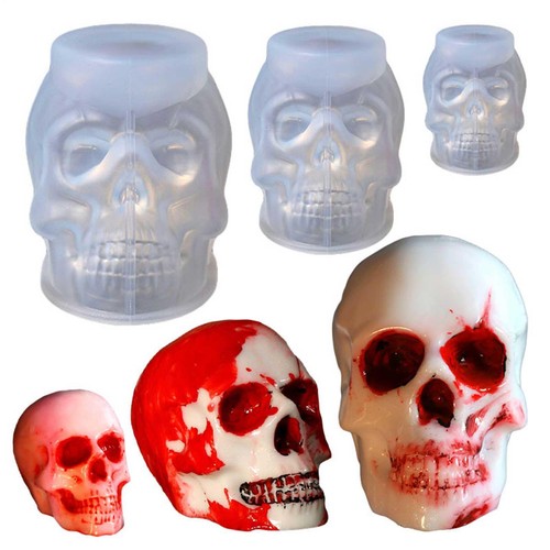 Silicone halloween skull - silicone,
