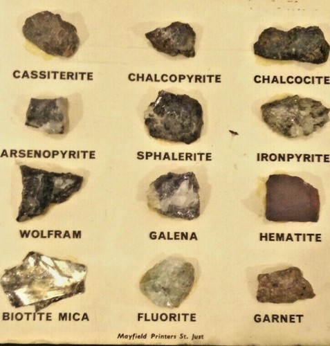 Minerals cornwall - of,