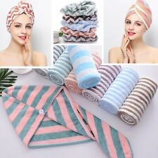 THICK Hair Turban Towel Twist Wrap MICROFIBRE QUICK DRY COTTON HEAD BATH CAP
