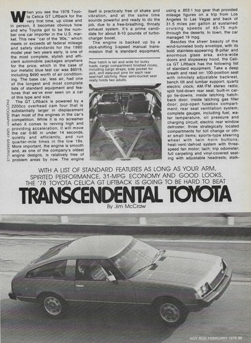 1978 toyota celica 2 - toyota, 2.2