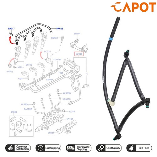 Fuel injector leak - injector, return