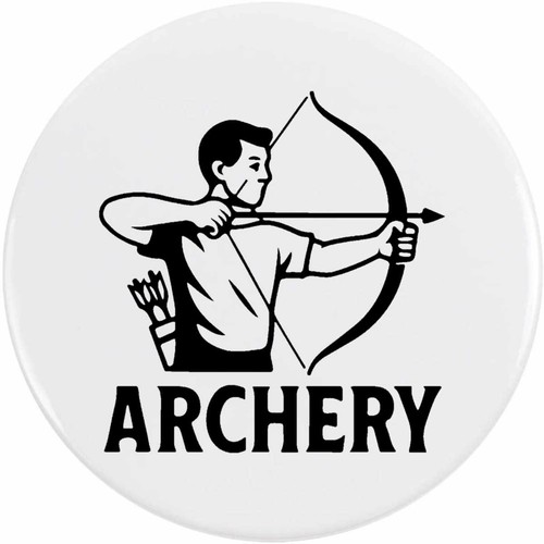 Archery bow arrow button - 'archery,