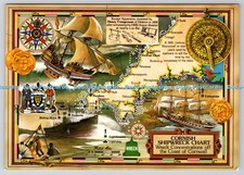 D321759 Map. Cornish Shipwreck Chart. Wreck Concentration off the Coast of Cornw