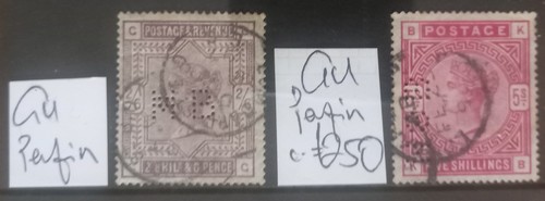 1883 hi value perfins - hi,