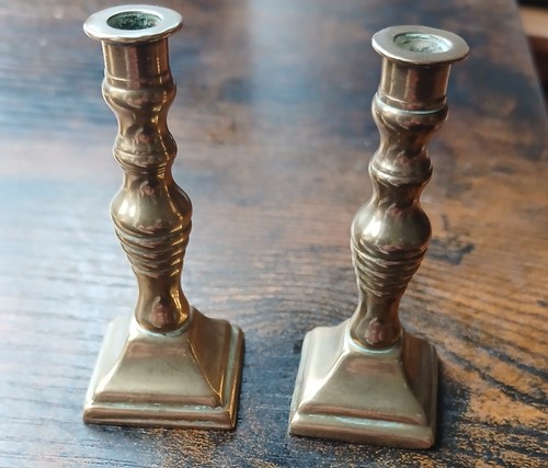 Vintage brass minature candle - vintage,