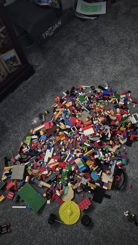 Lego mixed random pieces put - random,