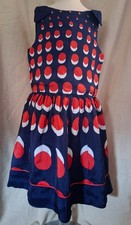 J JEANS Girls Blue & Red Spotty Dress Age 9 Years