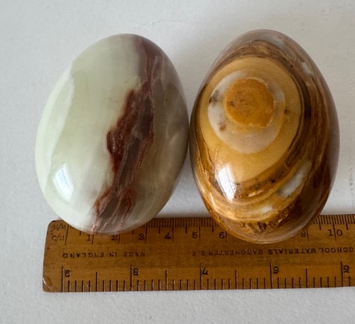 Onyx marble eggs vintage - onyx/marble, x