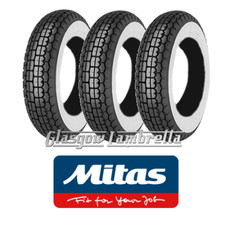 Set 3 x MITAS B13 350 x 8 WHITEWALL SCOOTER TYRES Vespa Super/Sportique//Douglas