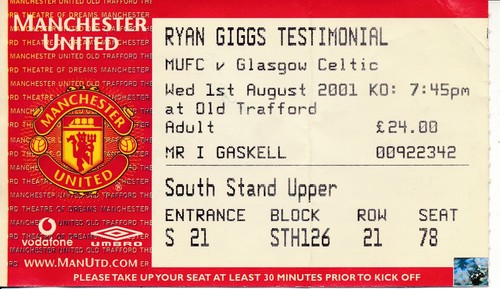 Ticket manchester united v - ticket:,