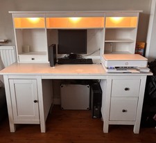 Ikea Hemnes Desk - White Wood