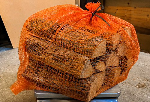 Firewood logs orange net - in,