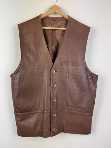 Real nappa leather waistcoat - real,