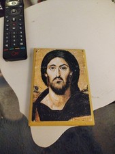 Jesus Christ Blessing Small Pantocrator Wooden Hanging Picture Icon 13/10 Cms