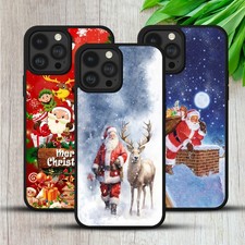 CHRISTMAS CASE FOR IPHONE SAMSUNG HUAWEI GOOGLE SANTA REINDEER GIFT PHONE COVER