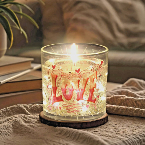 Light scented candle love - scented,