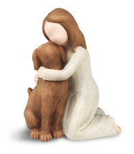 Angel Dog Figurines, Friendship Memorials - Sculpted Hand-Painted Figures for
