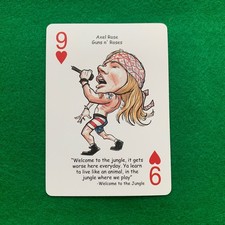 Axl Rose (Axel) - Guns N' Roses - Rock Icon Single Playing Card
