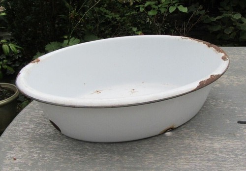Enamel vintage oval - enamel,