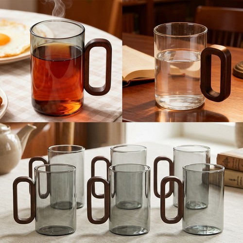 Set 360ml glass cup tea - set, 6