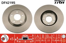 TRW DF4219S Brake Disc for DAIMLER,JAGUAR