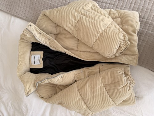Bershka beige cream - beige/cream, corduroy