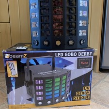 BeamZ Gobo Derby LED Light RGBWA & UV Strobe Effects for Disco Party 