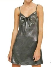 Topshop New Grey Metallic Foil