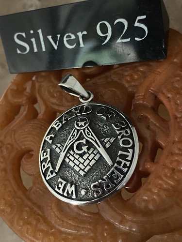 Silver masonic pendant and - pendant,