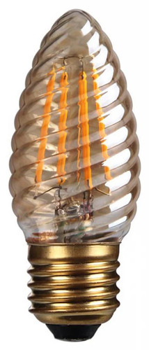 Gold led twisted candle non - gold,