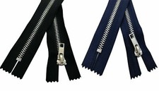 Metal Silver-Teeth Zip For Trousers Jeans Replacement Zipper Closed-End UK