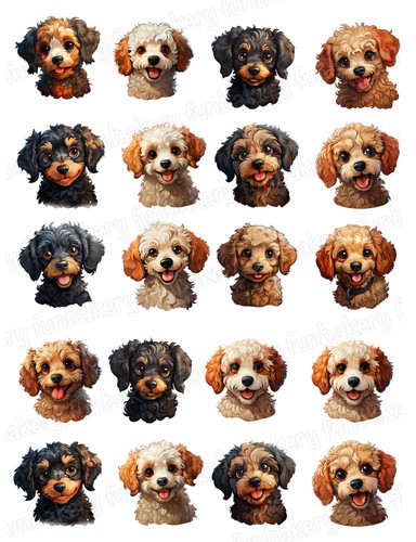 Poodle dog cake - dog, topper