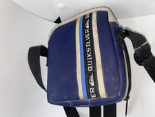 Quiksilver Magicall Crossbody Bag Men's Small Navy Beige Canvas Messenger