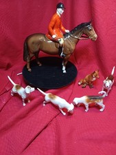 Beswick Huntsman With 4 Hounds and fox excellent condition