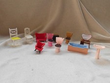 Vintage blue box toys - box, dolls