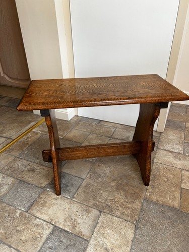 Vintage oak side table made - oak,