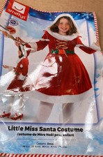 Smiffys X Little Miss Santa Costume, Red And White Medium 7-9 years