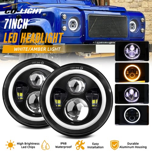 Pair led headlights - pair, halo