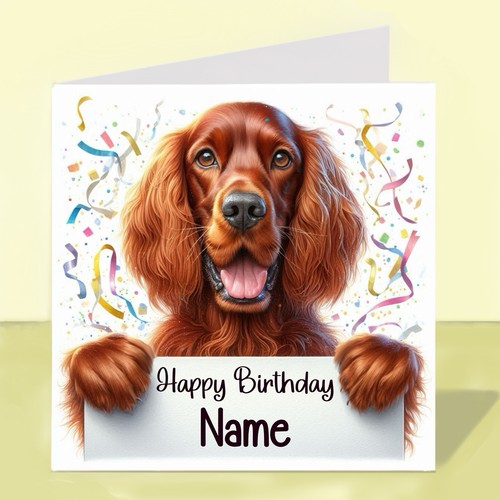 Personalised irish setter - setter, dog